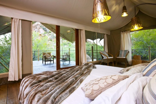 Erongo Wilderness Lodge binnenkant kamer
